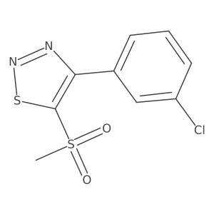 4-(3-Chlorophenyl)-5-(methylsulfonyl)-1,2,3-thiadiazole结构式