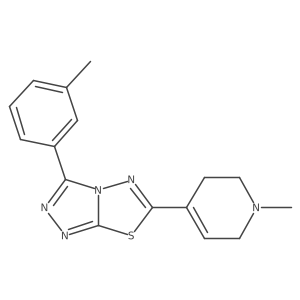 3-(3-Methylphenyl)-6-(1-methyl-1,2,3,6-tetrahydropyridin-4-yl)[1,2,4]triazolo[3,4-b][1,3,4]thiadiazole Structure