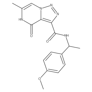 N-[1-(4-methoxyphenyl)ethyl]-6-methyl-4-oxo-4,5-dihydro[1,2,3]triazolo[1,5-a]pyrazine-3-carboxamide结构式