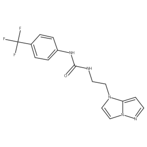 1-(2-(1H-imidazo[1,2-b]pyrazol-1-yl)ethyl)-3-(4-(trifluoromethyl)phenyl)urea结构式