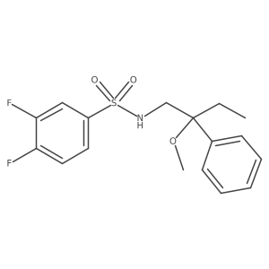 3,4-difluoro-N-(2-methoxy-2-phenylbutyl)benzenesulfonamide Structure