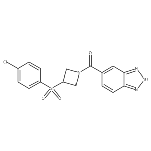 (1H-benzo[d][1,2,3]triazol-5-yl)(3-((4-chlorophenyl)sulfonyl)azetidin-1-yl)methanone Structure