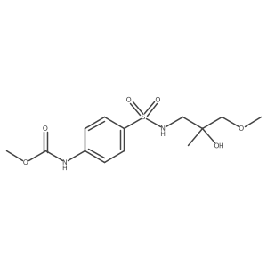 methyl (4-(N-(2-hydroxy-3-methoxy-2-methylpropyl)sulfamoyl)phenyl)carbamate结构式