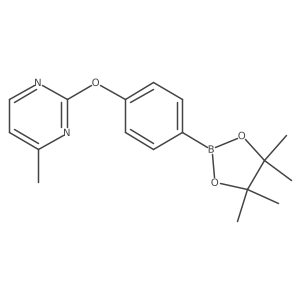 4-Methyl-2-(4-(4,4,5,5-tetramethyl-1,3,2-dioxaborolan-2-yl)phenoxy)pyrimidine Structure
