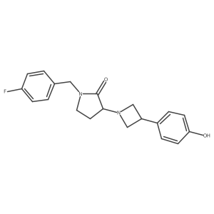 1-[(4-Fluorophenyl)methyl]-3-[3-(4-hydroxyphenyl)azetidin-1-yl]pyrrolidin-2-one Structure