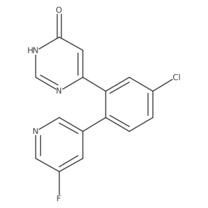 6-[5-Chloro-2-(5-fluoro-3-pyridinyl)phenyl]-4(3H)-pyrimidinone结构式