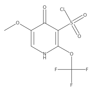 4-Hydroxy-5-methoxy-2-(trifluoromethoxy)pyridine-3-sulfonyl chloride结构式