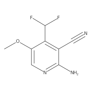 2-Amino-4-(difluoromethyl)-5-methoxynicotinonitrile结构式