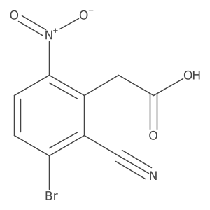 3-Bromo-2-cyano-6-nitrophenylacetic acid Structure