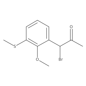 2-(1-Bromo-2-oxopropyl)-6-(methylthio)anisole结构式