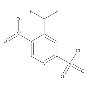 4-(Difluoromethyl)-5-nitropyridine-2-sulfonyl chloride Structure