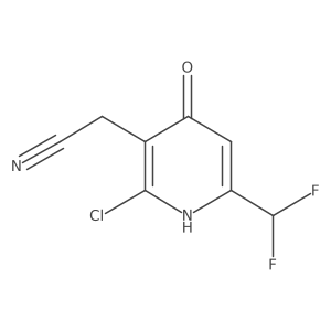 2-(2-Chloro-6-(difluoromethyl)-4-hydroxypyridin-3-yl)acetonitrile结构式