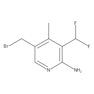5-(Bromomethyl)-3-(difluoromethyl)-4-methylpyridin-2-amine结构式