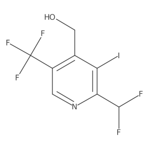 2-(Difluoromethyl)-3-iodo-5-(trifluoromethyl)pyridine-4-methanol结构式