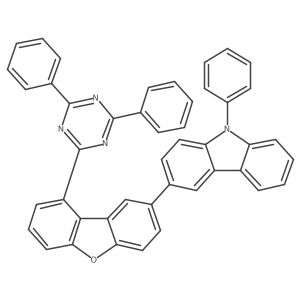 3-[9-(4,6-Diphenyl-1,3,5-triazin-2-yl)dibenzofuran-2-yl]-9-phenylcarbazole结构式