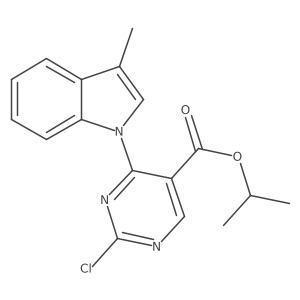 Isopropyl 2-chloro-4-(3-methyl-1H-indol-1-yl)pyrimidine-5-carboxylate结构式