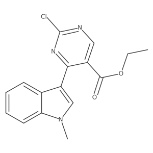 Ethyl 2-chloro-4-(1-methyl-1H-indol-3-yl)pyrimidine-5-carboxylate结构式