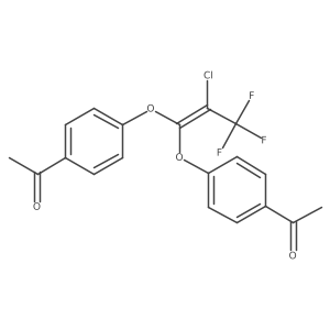 2-Chloro-2-trifluoromethyl-1,1-bis(4'-acetylphenoxy)ethylene Structure