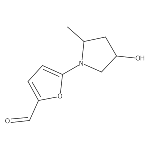 5-(4-Hydroxy-2-methylpyrrolidin-1-yl)furan-2-carbaldehyde结构式