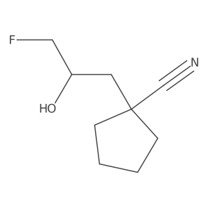 1-(3-Fluoro-2-hydroxypropyl)cyclopentane-1-carbonitrile结构式