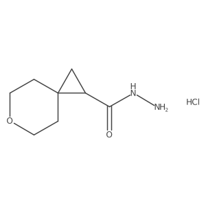 6-Oxaspiro[2.5]octane-1-carbohydrazide hydrochloride Structure