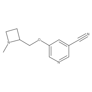 5-[[(2S)-1-Methyl-2-azetidinyl]methoxy]-3-pyridinecarbonitrile结构式