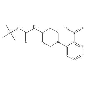 Tert-butyl (1-(2-nitropyridin-3-yl)piperidin-4-yl)carbamate结构式