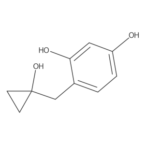 4-[(1-Hydroxycyclopropyl)methyl]benzene-1,3-diol结构式