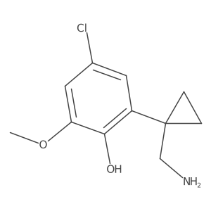 2-[1-(Aminomethyl)cyclopropyl]-4-chloro-6-methoxyphenol Structure