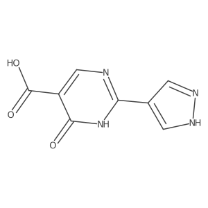 6-Oxo-2-(1H-pyrazol-4-yl)-1,6-dihydropyrimidine-5-carboxylic acid Structure