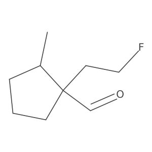1-(2-Fluoroethyl)-2-methylcyclopentane-1-carbaldehyde结构式