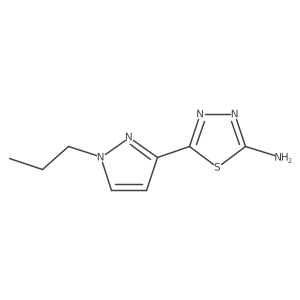 5-(1-propyl-1H-pyrazol-3-yl)-1,3,4-thiadiazol-2-amine结构式