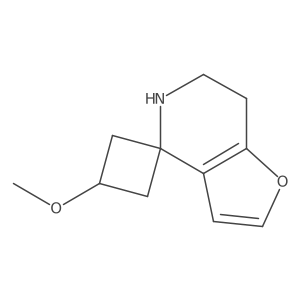 3-methoxy-6',7'-dihydro-5'H-spiro[cyclobutane-1,4'-furo[3,2-c]pyridine]结构式