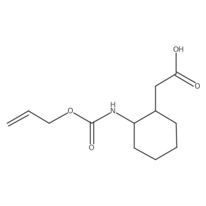 rac-2-[(1R,2R)-2-{[(prop-2-en-1-yloxy)carbonyl]amino}cyclohexyl]acetic acid结构式