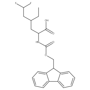 4-ethyl-2-({[(9H-fluoren-9-yl)methoxy]carbonyl}amino)-6,6-difluorohexanoic acid Structure