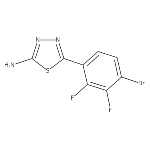 2-Amino-5-(4-bromo-2,3-difluorophenyl)-1,3,4-thiadiazole结构式
