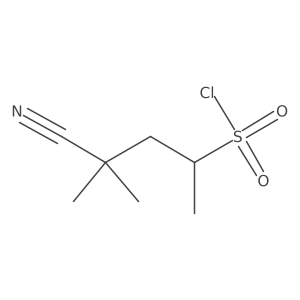 4-Cyano-4,4-dimethylbutane-2-sulfonyl chloride结构式