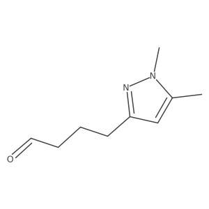 4-(1,5-dimethyl-1H-pyrazol-3-yl)butanal Structure