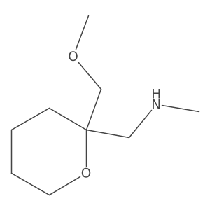 {[2-(Methoxymethyl)oxan-2-yl]methyl}(methyl)amine Structure