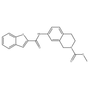 methyl 7-(benzo[b]thiophene-2-carboxamido)-3,4-dihydroisoquinoline-2(1H)-carboxylate结构式
