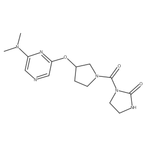 1-(3-((6-(Dimethylamino)pyrazin-2-yl)oxy)pyrrolidine-1-carbonyl)imidazolidin-2-one Structure