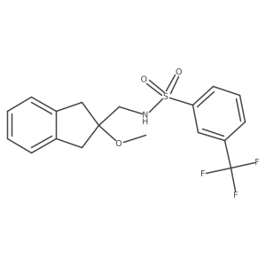 N-((2-methoxy-2,3-dihydro-1H-inden-2-yl)methyl)-3-(trifluoromethyl)benzenesulfonamide Structure