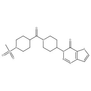 3-(1-(1-(methylsulfonyl)piperidine-4-carbonyl)piperidin-4-yl)thieno[3,2-d][1,2,3]triazin-4(3H)-one Structure