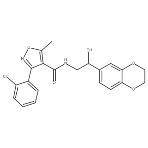 3-(2-chlorophenyl)-N-(2-(2,3-dihydrobenzo[b][1,4]dioxin-6-yl)-2-hydroxyethyl)-5-methylisoxazole-4-carboxamide Structure