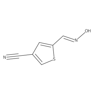 5-[(Hydroxyimino)methyl]thiophene-3-carbonitrile Structure