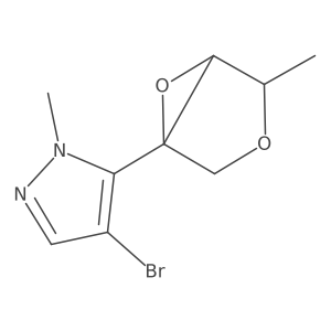 4-Bromo-1-methyl-5-{4-methyl-3,6-dioxabicyclo[3.1.0]hexan-1-yl}-1H-pyrazole Structure