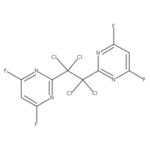 1,1,2,2-Tetrachloro-1,2-bis(4,6-difluoropyrimidinyl)ethane结构式