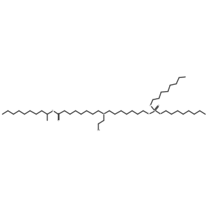 Decan-2-yl 8-((7-((bis(octyloxy)phosphoryl)oxy)heptyl)(2-hydroxyethyl)amino)octanoate结构式