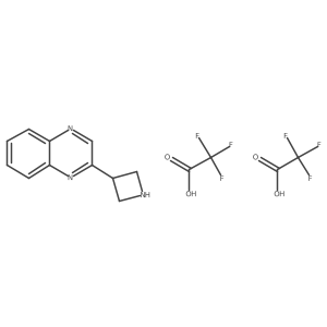 2-(Azetidin-3-yl)quinoxaline; bis(trifluoroacetic acid)结构式