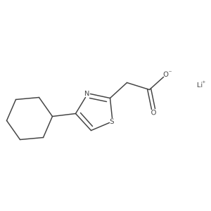Lithium(1+) ion 2-(4-cyclohexyl-1,3-thiazol-2-yl)acetate Structure